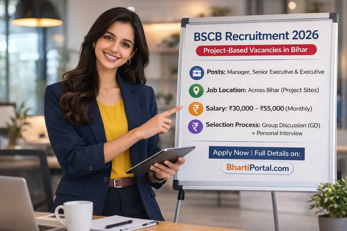 BSCB Recruitment 2026 salary 30000 to 55000 project based vacancy Bihar cooperative bank