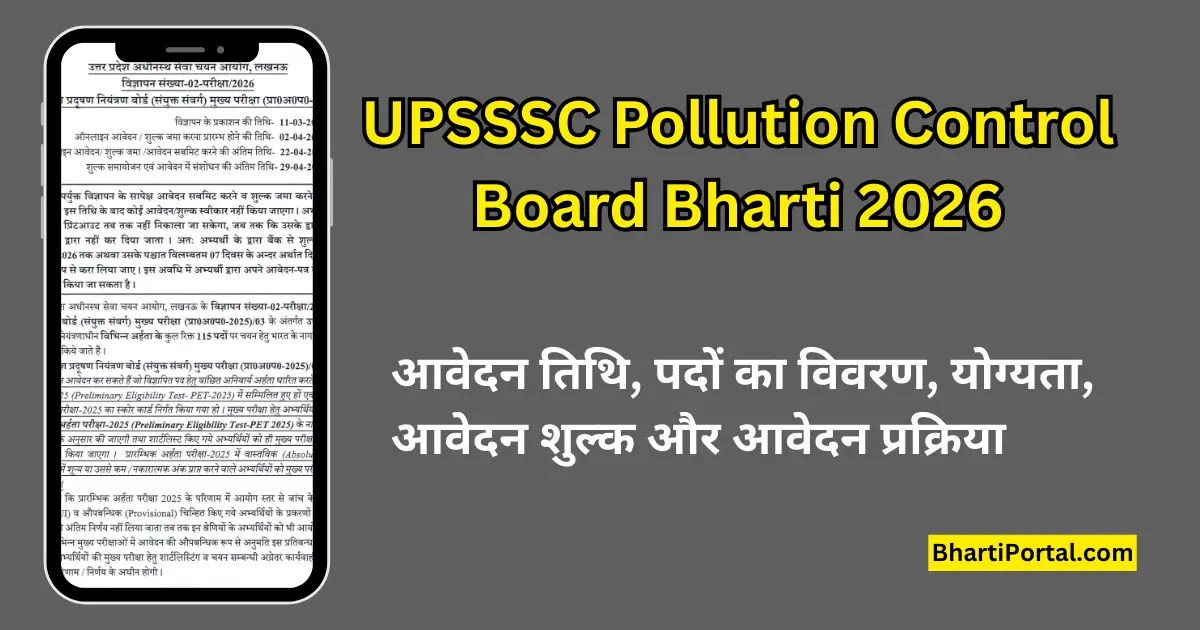 UPSSSC Pollution Control Board Bharti 2026
