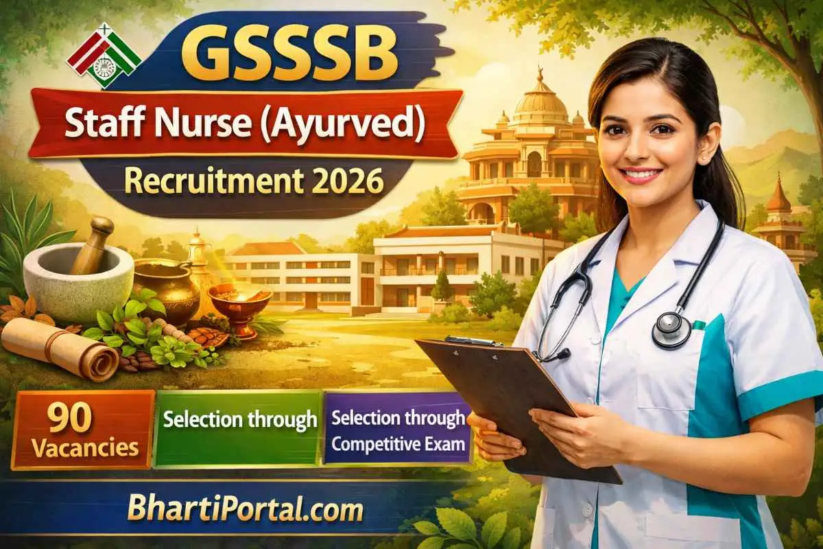 GSSSB स्टाफ नर्स (आयुर्वेद) भर्ती 2026 90 पदों के लिए आवेदन