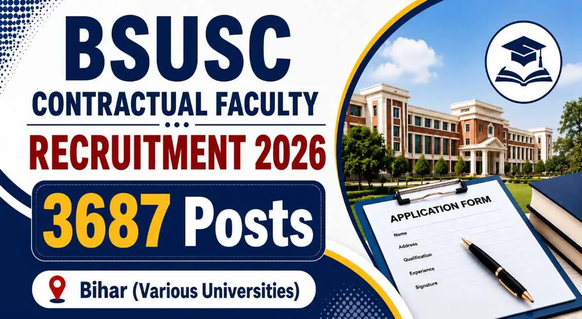 BSUSC Contractual Faculty Vacancy 2026